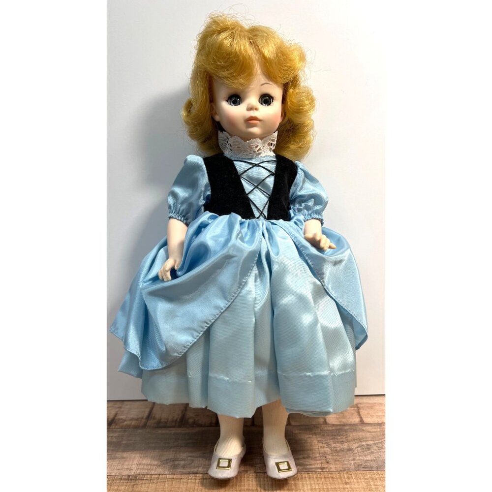 Madam Alexander Vintage Goldi Locks 14" Blonde Doll In Blue Dress With Box